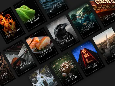 No. 1-13: A Series of Unfortunate Events – Poster Series book book design design editorial design movie poster poster design series typography