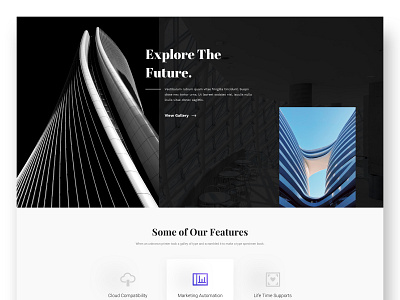 Architecture Website Design Exploration architects creative header header design interior landing page product professional ui ux website