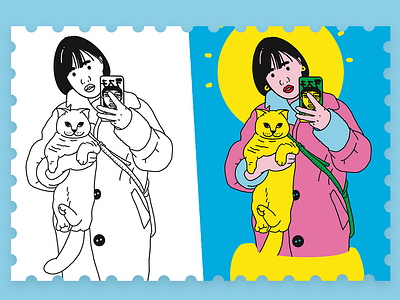 画自己 插画 设计