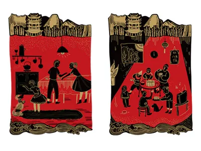 reunion reunion ui ux 人物插画 平面 插图 插画 插画练习 旗帜 设计