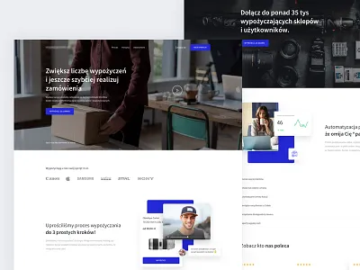 Renting things landing page art blue clean clean ui design hire landing minimal shop things uiux web website white whitespace