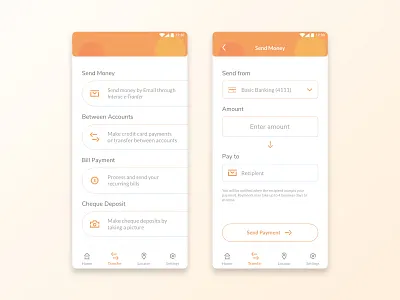 Banking App 3 android android app app design bank banking banking app concept flat listing mobile mobile app mobile design mobile ui payment transfer ui ux