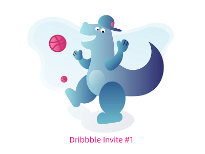 1 Dribbble Invite illustration