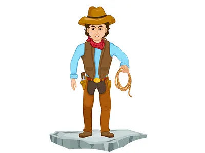 Rodeo Character Designing 2d art 2d character adobe ilustrator art character design clipart concept cowboy design photoshop rodeo vector