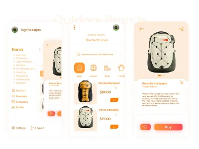 Outdoor Brands App app brands clean design concept app e commerce ios iphone x iphone x app mobile mobile app outdoors shop trend ui ux web webdesign