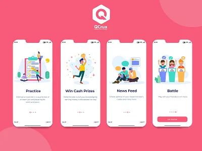 QCrux App app icon illustration ui ux