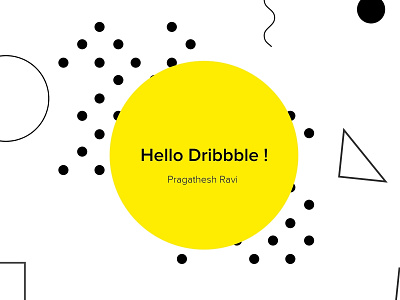 1st Shot - Hello Dribbble 1st shot illustraion