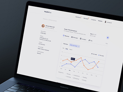 HealthPlan dashboard desktop graph health healthcare healthtech hospital interface lifestyle medical patient product design recovery surgery ui user experience ux web