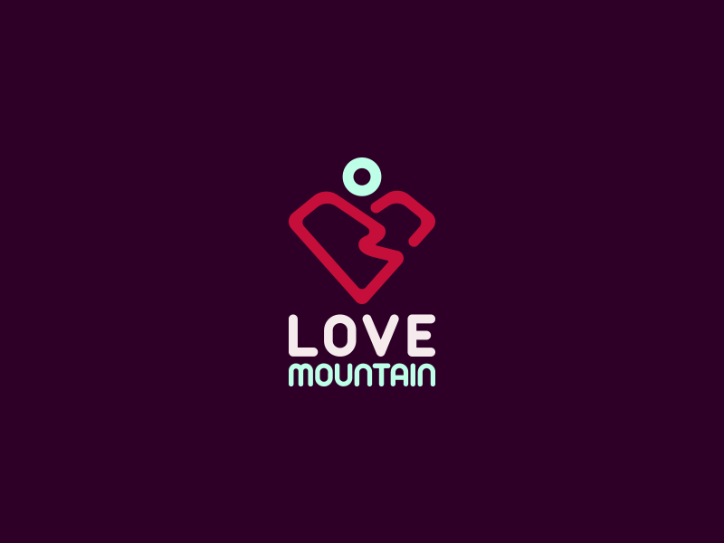 Love Mountain beautiful best designer best shots branding clean design cool colors cool design cool logo creativity design full color good design graphic design logo logo design love