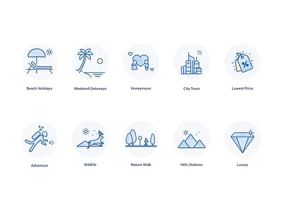 Holidays Icons holiday packages holidays icons icons set illustration theme icons