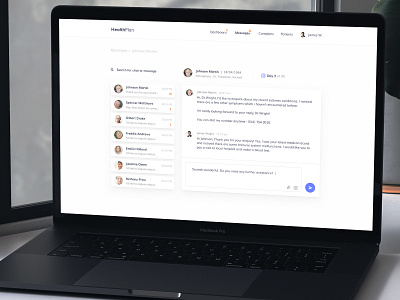 HealthPlan browser chat clean desktop health healthcare hospital interface lifestyle medical minimal patient product product design surgery ui user experience ux web web design