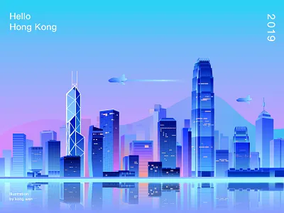 HongKong hk hongkong ui 向量 插图 设计