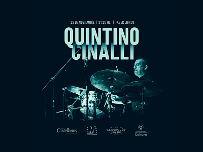 Jazz Dummer Show argentina blue cold compositing concert design drummer drums jazz live music musician photoshop police post poster
