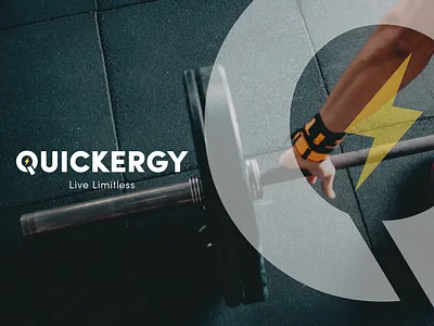QUICKERGY LOGO app branding character design icon key visual logo typography