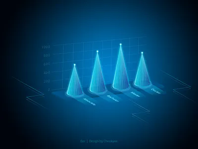 Conic-columnar graph bar chart data data visualization graphics