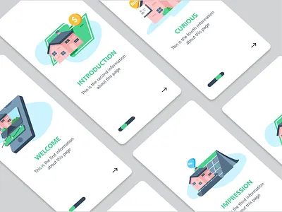 Real Estate App Introduction Screen Illustration home house illustration introduction invest landing page property real estate screen