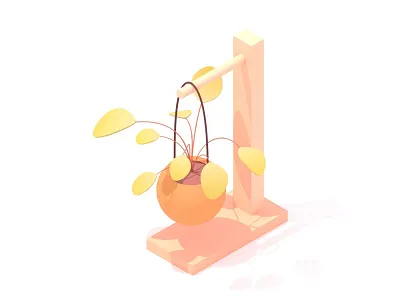 Potted Plant 3d blender illustration low poly lowpoly minimalist plant plants potted plant