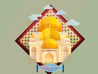 Isometric Building - National Palace, Malaysia adobe illustrator art direction branding building concept art digital art digitalart editorial editorial design editorial illustration graphic design iconic building icons illustration lettering photoshop poster typography vector