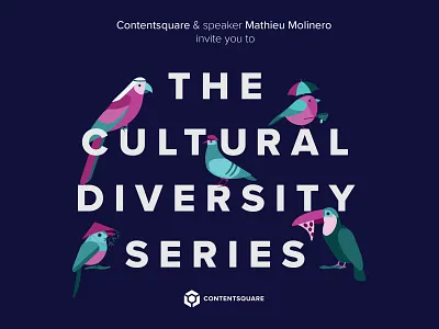 The Cultural Diversity conference birds design illustration vector