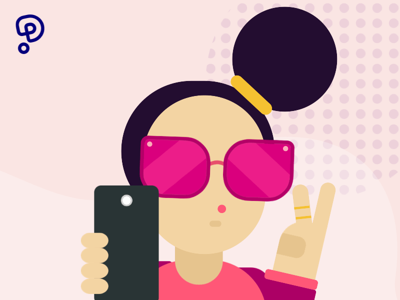 Selfie 📸 animation camera facebook filter gif girl illustration pattern pollpass selfie snapchat sunglasses