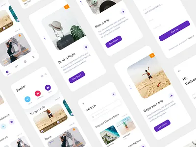 Travel application app design flat flat booking app house booking app icon minimal real estate search app travel app travel with booking typography ui ux