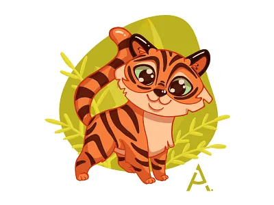 The terrible tiger art cgart design digital graphic illustration kids kids illustration raster tiger