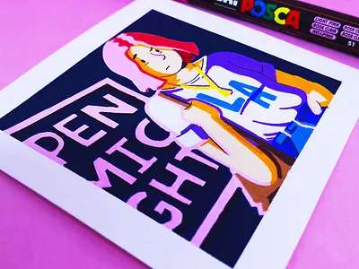 Open Mic Night art color colour colourpallet design drawing graphic handdrawn illustration illustrator light markers night paint pens posca posca pens shadow