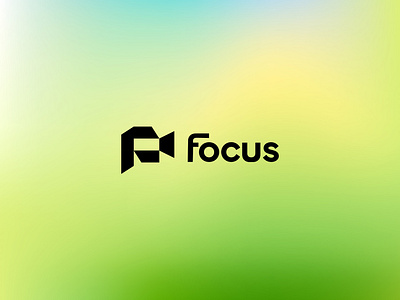 Focus ar augmented reality branding camera camera video film identity lense letter f logo logo design media play minimal photography player logo projector rays vedeo camera logo video logo