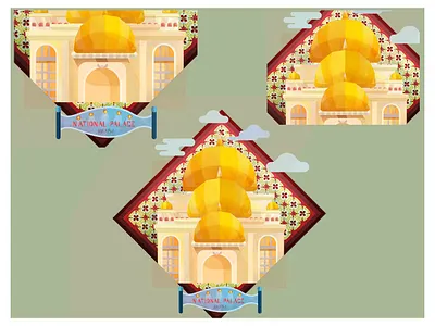 Isometric Building - National Palace, Malaysia adobe illustrator art direction branding building concept art digital art digitalart editorial editorial design editorial illustration graphic design icon iconic building icons illustration lettering photoshop poster typography vector