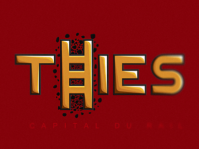 Thies design iampof illustration lettering rail senegal vector