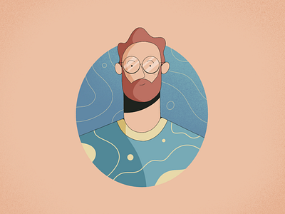 Dude character illustration portrait procreate