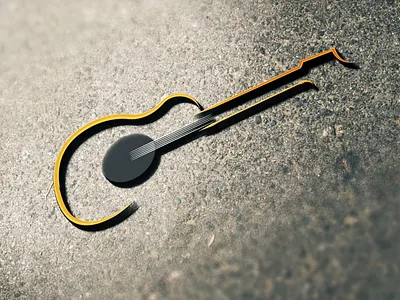 Logo 41 blue branding character clean design flat guitar guitar pick guitarist guitars icon identity illustration lettering logo minimal music type vector