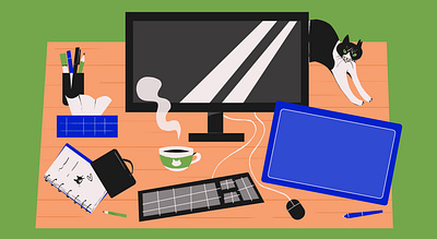 Work Space (School of Motion assignment) illustration