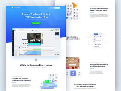 Html5 Animations Landing Page app clean design flat geometric header html5 illustration landingpage light minimal modern sketch typography ui ux vector web app webdesign