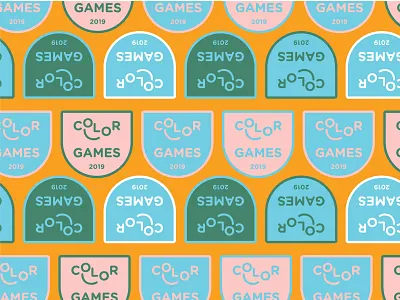 cg badges badge child color fun games kids logo playful sporty