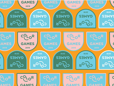 cg badges badge child color fun games kids logo playful sporty