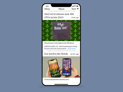 Daily UI #094 News 094 94 app app design dailyui info news news app