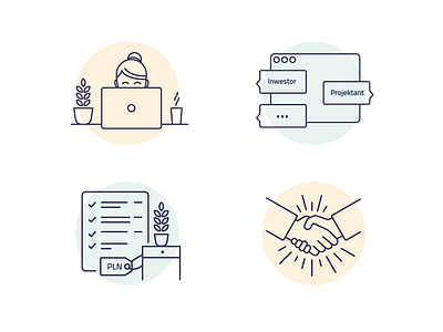 "How it works?" icon set custom icons design graphicdesign icon design icon set icons illustrator landingpage line line icon minimalism simple design vector website