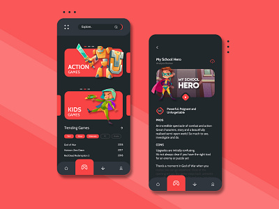 Gaming App Store app store game game design gaming gaming app mobile app design mobile ui play store
