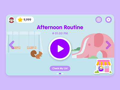 Timo_Kids Routine App app application color design flat home ios kid kids minimal mobile mobile app ui uiux ux