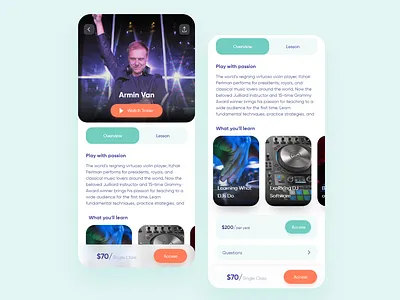 Learning Course App UI-2 app ui application design clean app design course app design fingerprint inspiration interaction design ios app design iphone app learning app minimal app design mobile app ui ux