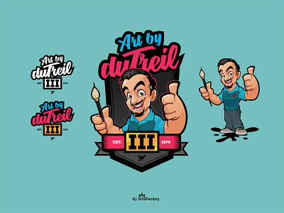 Art by Dutreil brand identity cartoon logo corporate character corporate illustration corporate mascot illustrative logo mascot character mascot design mascot logo