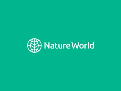 Nature World earth ecology globe green health leaf logotype nature nature logo organic world