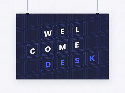 Welcome Desk Poster algolia design desk geometric lines pattern poster print vector welcome