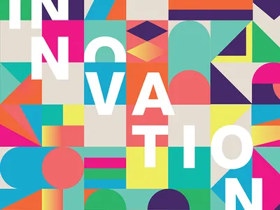 Geometry Pattern 1 abstract art bright bright colors colorful design geometry illustration innovation mural pattern pixels retro shapes typography videogame