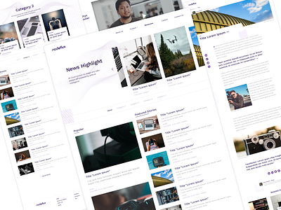 Nodeflux - Newsroom Exploration - white theme blog blog design blog post branding clean design flat landing page mockup news newsletter typography ui ui design uidesign uiuxdesign ux web
