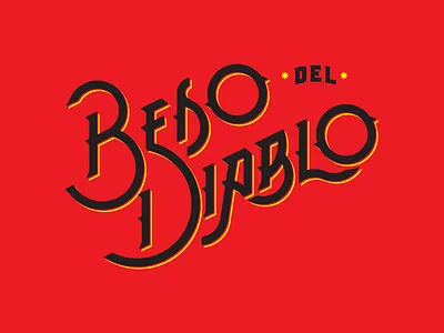 Beso del Diablo lettering lettering logo mezcal