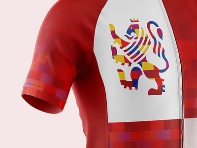 Castilla&Leon Edition FRONT bicicleta ciclismo custom lettering customtype cycling cycling kit design jersey maillot red sans serif spain textile