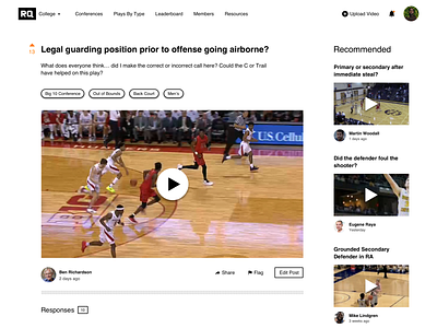 Video Clip Post Exploration app design app ui clean interface product software ux web