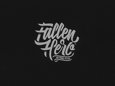 FALLEN HERO apparel branding clothing brand design graphic graphic design script streetwear tshirt design type typography